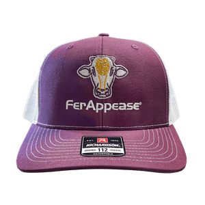 Burgundy FerAppease® Bovine Logo Richardson 112 Trucker Hat