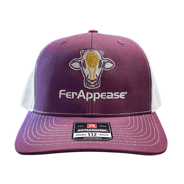 Burgundy FerAppease® Bovine Logo Richardson 112 Trucker Hat