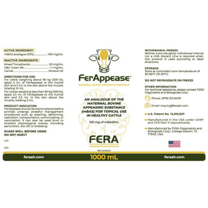 FerAppease® Bovine 1,000 mL Case: 9-Bottles